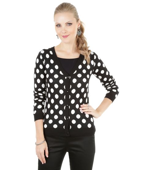 Cardigan-em-Trico-de-Poa-Preto-8171342-Preto_1