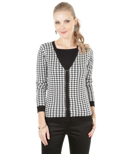 Cardigan-em-Trico-Pied-de-Poule-Preto-8171396-Preto_1