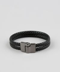 Pulseira-Dupla-Masculina-Trancada-Preta-9391955-Preto_1