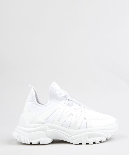 tênis branco chunky