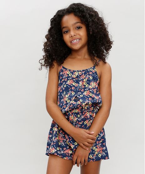 Macaquinho-Infantil-Estampado-Floral-com-Alcas-Finas-Azul-Marinho-9126114-Azul_Marinho_1