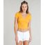 Blusa-Feminina-Basica-Cropped-Canelada-Manga-Curta-Decote-V-Mostarda-9379801-Mostarda_1