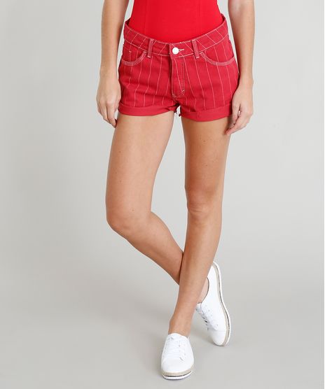 Short-de-Sarja-Feminino-Boy-Listrado-Barra-Dobrada-Vermelho-9365660-Vermelho_1
