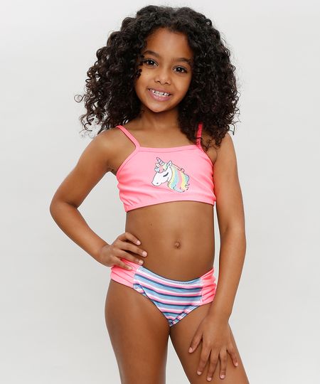 Biquini-Infantil-com-Unicornio-e-Protecao-UV50--Rosa-Neon-9302502-Rosa_Neon_1