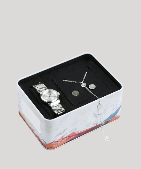 Kit-de-Relogio-Analogico-Condor-Feminino---Colar---Brinco---CO2035KYV3K--Prateado-9396951-Prateado_1