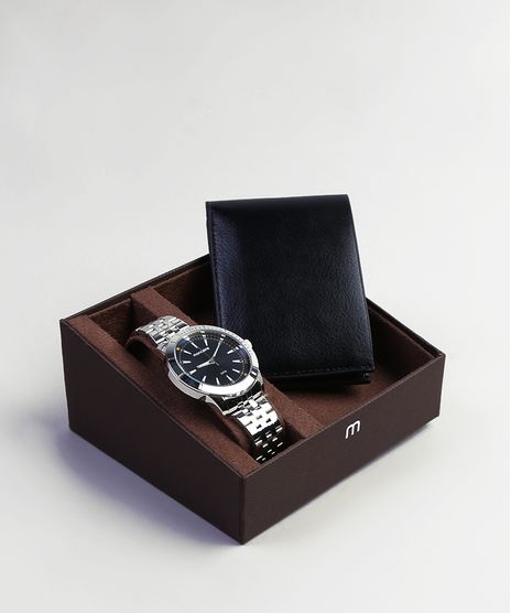 Kit-de-Relogio-Analogico-Mondaine-Masculino---Carteira---99144G0MVNE1KC-Prateado-9399707-Prateado_1