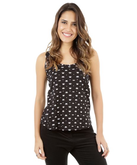 Regata-Estampada-de-Coroas-Preta-8321773-Preto_1