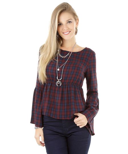 Blusa-Xadrez-Vinho-8213640-Vinho_1 Blusa-Xadrez-Vinho-8213640-Vinho_1