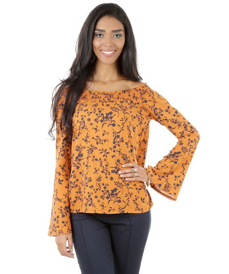Blusa-Ombro-a-Ombro-Floral-Caramelo-8250864-Caramelo_1