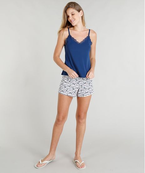 Short-Doll-Feminino-com-Estampa-de-Cachorrinhos-Azul-Marinho-9264333-Azul_Marinho_1