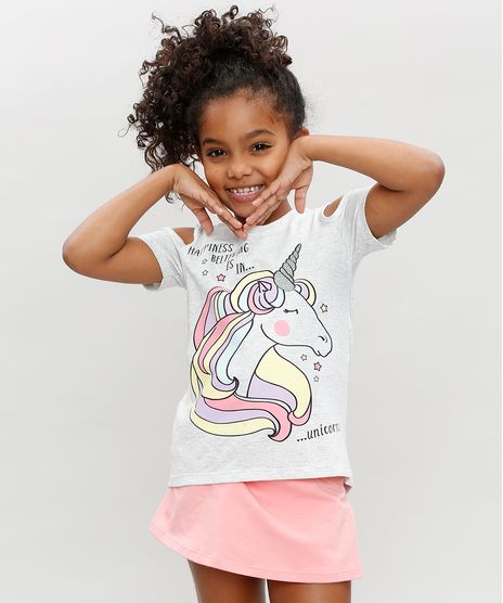 Blusa-Infantil-Open-Shoulder-Unicornio-Manga-Curta-Decote-Redondo-Cinza-Mescla-Escuro-9384177-Cinza_Mescla_Escuro_1