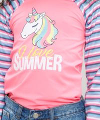 Blusa-de-Praia-Raglan-com-Estampa-de-Unicornio-Manga-Longa-Decote-Redondo-Rosa-Neon-9300533-Rosa_Neon_4