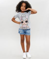 Blusa-Infantil-LOL-Surprise-com-Glitter-Manga-Curta-Decote-Redondo-Cinza-Mescla-9297077-Cinza_Mescla_3