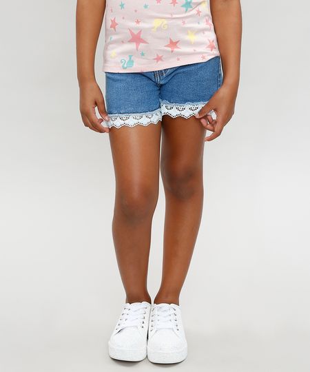 Short-Jeans-Infantil-com-Renda-na-Barra-Azul-Medio-9316641-Azul_Medio_1