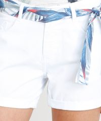 Short-de-Sarja-Feminino-Midi-com-Lenco-Estampado-Branco-9399471-Branco_4