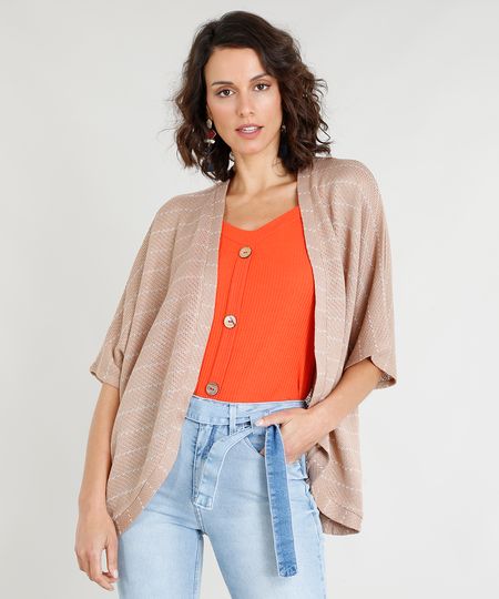 Capa-Feminina-em-Trico-Listrado-Manga-Curta-Bege-9392177-Bege_1 Capa-Feminina-em-Trico-Listrado-Manga-Curta-Bege-9392177-Bege_1