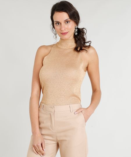 Regata-Feminina-em-Trico-com-Lurex-Gola-Alta-Dourada-9360175-Dourado_1