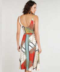 Vestido-Feminino-Curto-Estampado-de-Folhagens-com-No-Bege-9354718-Bege_2