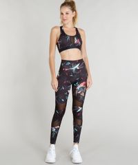 Calca-Legging-Feminina-Esportiva-Ace-Estampada-Floral-com-Recorte-em-Tule-Preta-9358769-Preto_3