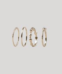 Kit-de-4-Aneis-Femininos-Dourado-9433069-Dourado_1