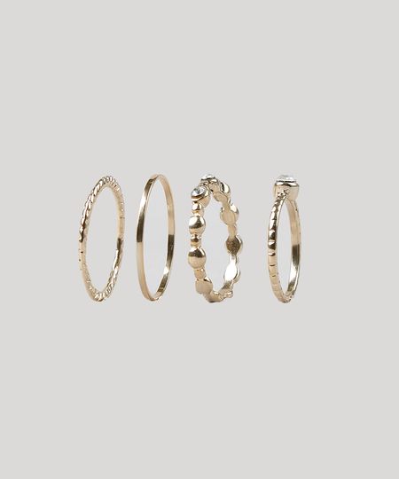 Kit-de-4-Aneis-Femininos-Dourado-9433069-Dourado_1