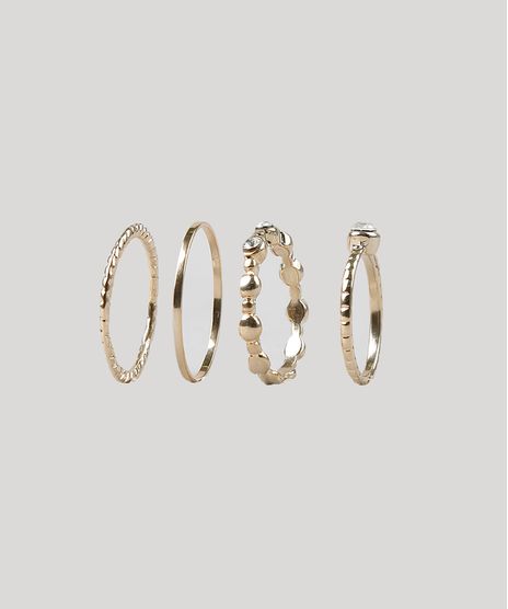 Kit-de-4-Aneis-Femininos-Dourado-9433069-Dourado_1
