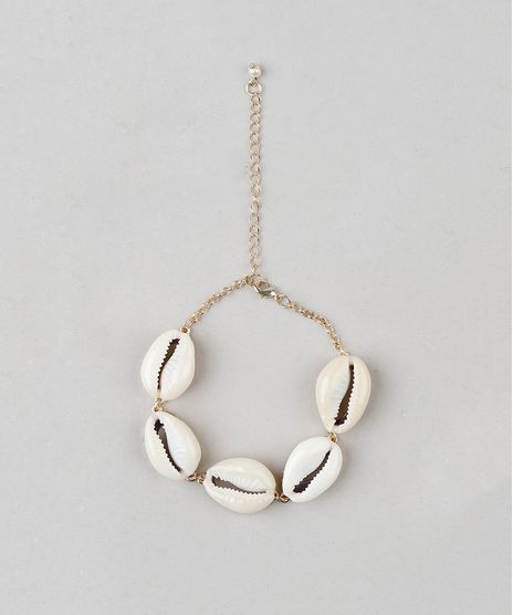 Pulseira-Feminina-com-Buzios--Dourado-9377181-Dourado_1