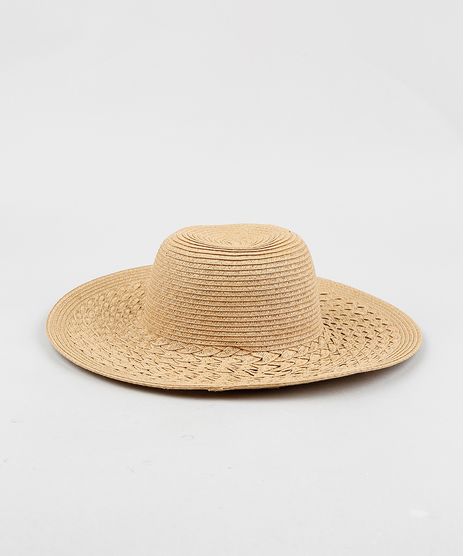 Chapeu-de-Praia-Feminino-em-Palha-Trancada-Bege-9314782-Bege_1
