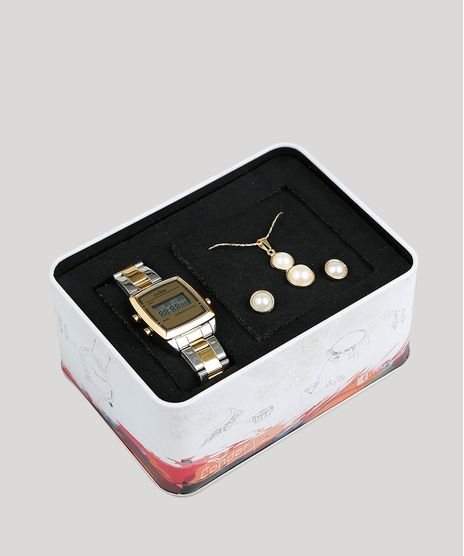 Kit-de-Relogio-Digital-Condor-Feminino---Colar---Brinco---COJH512AAK5D-Dourado-9396923-Dourado_1