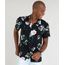 Camisa-Masculina-Relaxed-Estampada-Floral-Manga-Curta-Preta-9391762-Preto_1