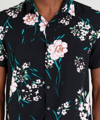 Camisa-Masculina-Relaxed-Estampada-Floral-Manga-Curta-Preta-9391762-Preto_4