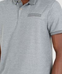 Polo-Masculina-com-Bolso-Decorativo-Manga-Curta-Cinza-Mescla-9356239-Cinza_Mescla_4