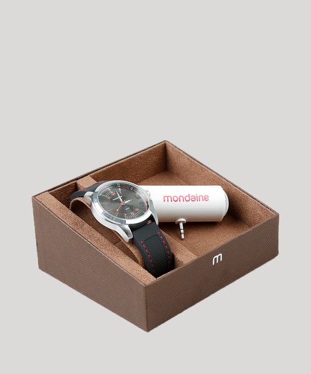 Kit-de-Relogio-Analogico-Mondaine-Masculino---Caixa-de-Som---99046G0MVNI1KA-Prateado-9399674-Prateado_1