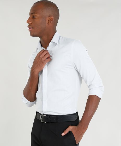 Camisa-Masculina-Slim-Texturizada-Manga-Longa-Cinza-Claro-9249824-Cinza_Claro_1