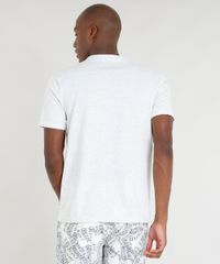 Camiseta-Masculina--Vacation--com-Bolso-Manga-Curta-Gola-Careca-Cinza-Mescla-Claro-9356240-Cinza_Mescla_Claro_2
