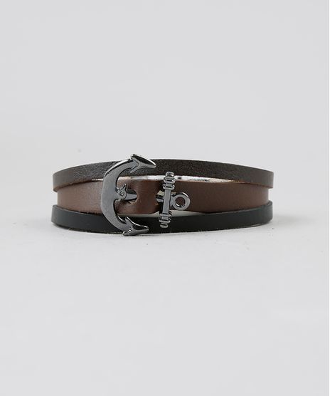 Pulseira-Masculina-com-Ancora-Preta-9398698-Preto_1
