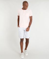 Camiseta-Masculina-com-Bolso-e-Botoes-Manga-Curta-Gola-Careca-Salmao-9356246-Salmao_3