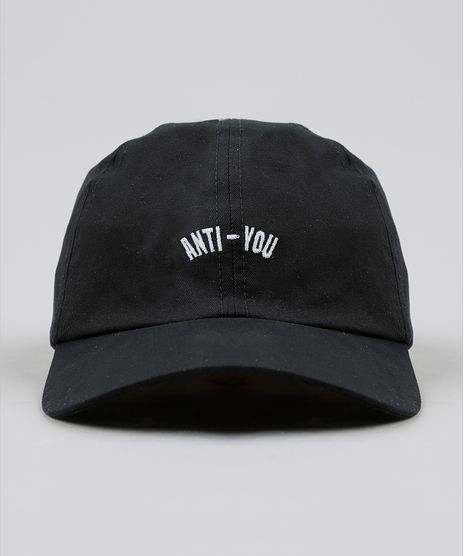 Bone-Masculino-Aba-Curva-com-Bordado--Anti-You--Preto-9394214-Preto_1