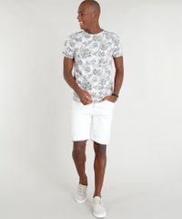 Camiseta-Masculina-Slim-Fit-Estampada-Floral-Manga-Curta-Gola-Careca-Cinza-Mescla-Claro-9341855-Cinza_Mescla_Claro_3