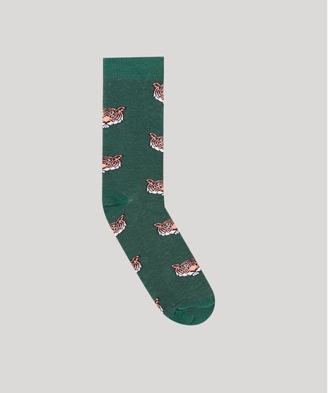 Meia-Masculina-Cano-Alto-Divertida-Estampada-Tigres-Verde-9335887-Verde_1