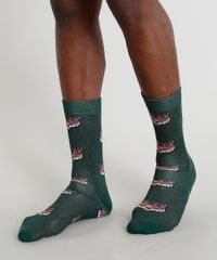 Meia-Masculina-Cano-Alto-Divertida-Estampada-Tigres-Verde-9335887-Verde_3