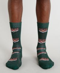 Meia-Masculina-Cano-Alto-Divertida-Estampada-Tigres-Verde-9335887-Verde_4