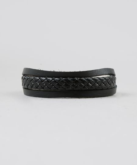 Pulseira-Masculina-Tripla-Preta-9398700-Preto_1