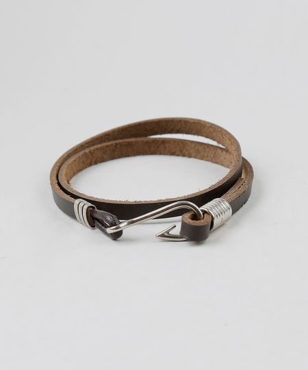 Pulseira-Masculina-com-Anzol-Marrom-9398699-Marrom_1