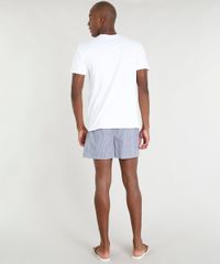 Pijama-Masculino-com-Camiseta-Manga-Curta---Samba-Cancao-Listrada-Branco-9321756-Branco_2
