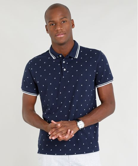 Polo-Masculina-em-Piquet-Estampada-de-Barcos-Manga-Curta-Azul-Marinho-9323167-Azul_Marinho_1