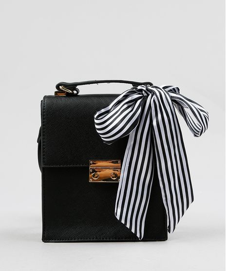 Bolsa-Transversal-Feminina-com-Lenco-Estampado-Listrado-Preta-9250428-Preto_1