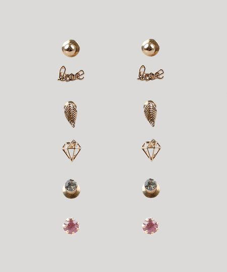 Kit-de-6-Brincos-Femininos-Dourado-9261561-Dourado_1 Kit-de-6-Brincos-Femininos-Dourado-9261561-Dourado_1