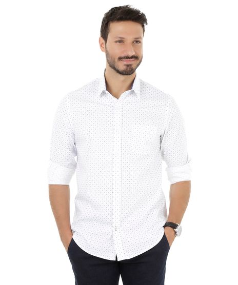 Camisa-Slim-com-Mini-Print-Branca-8322137-Branco_1