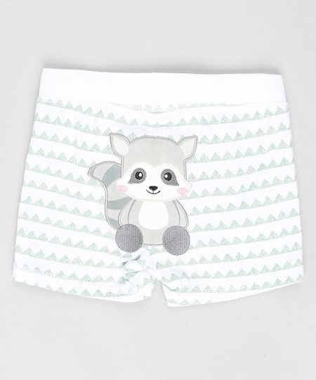 Short-Infantil-Guaxinim-Estampado-Geometrico-em-Algodao---Sustentavel-Off-White-9110062-Off_White_1
